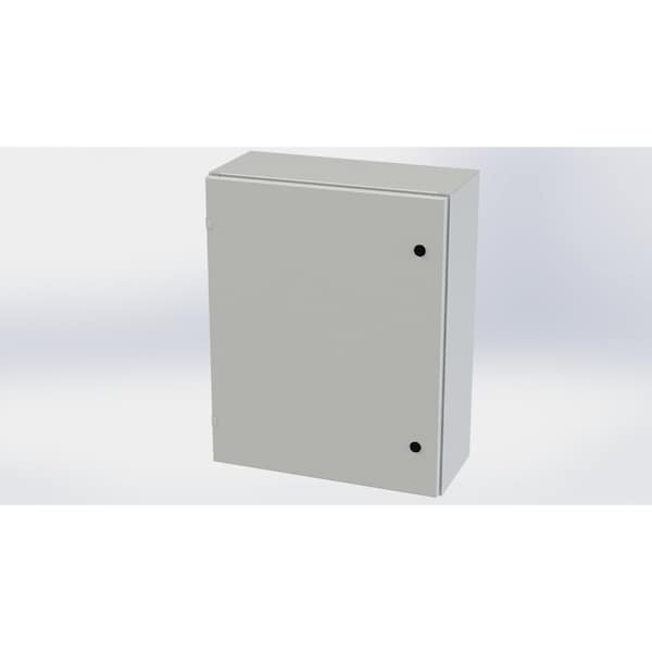1/4 Turn Latch Electrical Enclosures, 30 in H, 10 in D, 24 in W, NEMA 3R, 4, 12, 13, Carbon Steel
